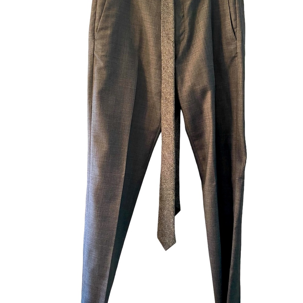 Mens suit by JCrew with pants and tie grey - Picture 6 of 8